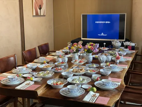 로얄코펜하겐(롯데시그니엘점-잠실)애프터눈티클래스 진행 사진